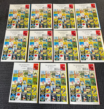 Hergé: Tintin Lot of 11 Joy Street Little Brown PBs, American Eds 1970s