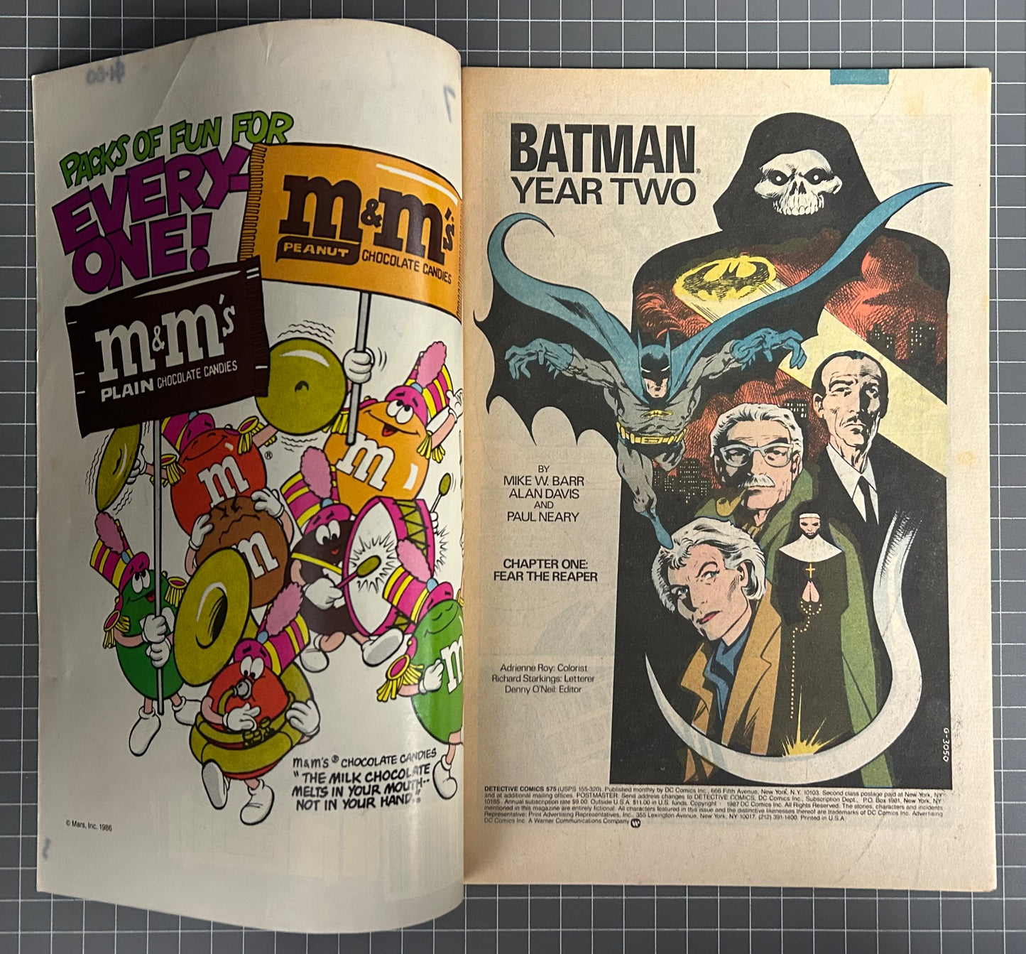🔑 DETECTIVE COMICS #575 [DC COMICS] *YEAR TWO PART 1* NEWSSTAND 1987 FN