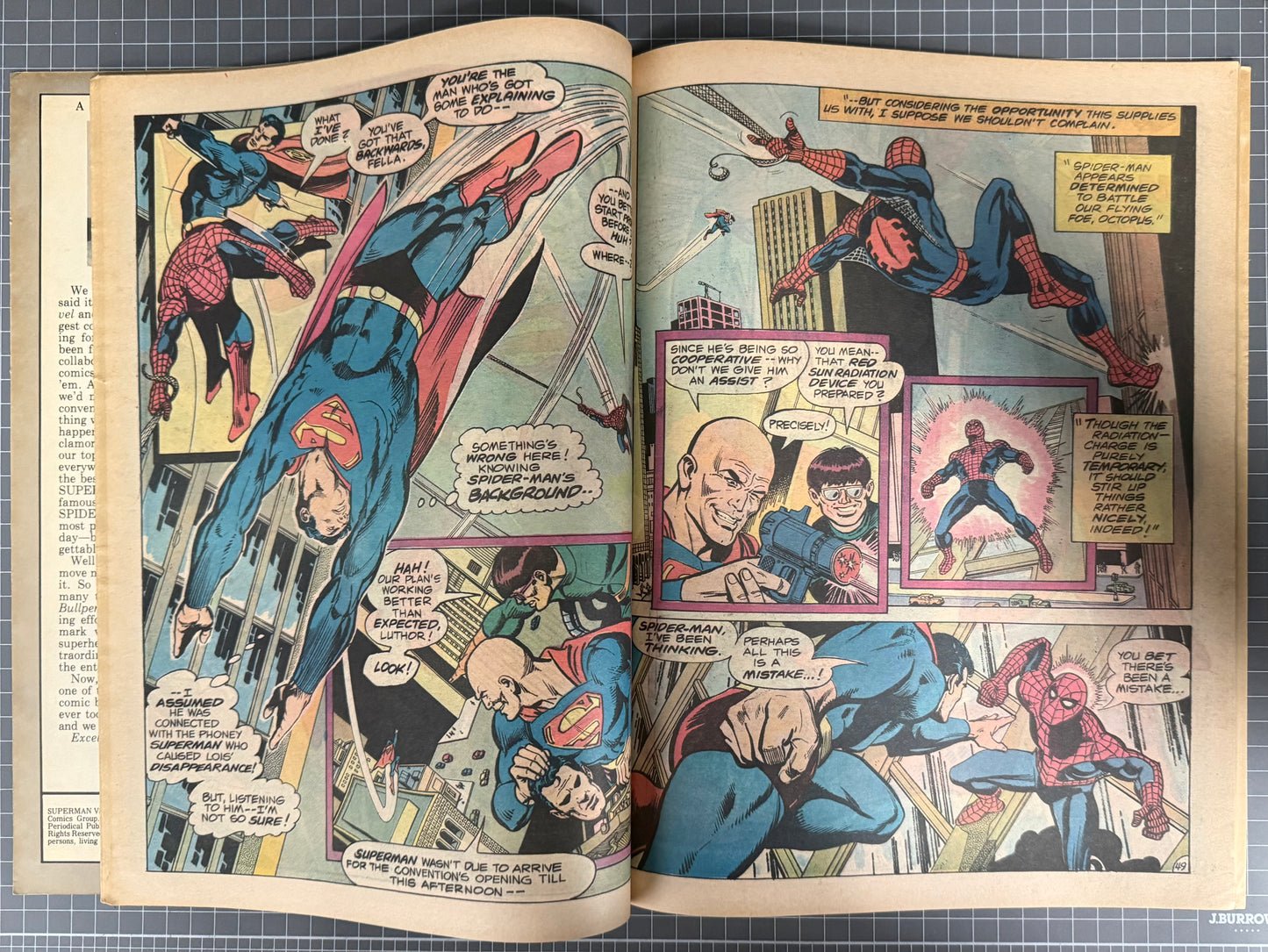 🔑 SUPERMAN VS. THE AMAZING SPIDER-MAN [DC MARVEL PRESENT] TREASURY 1976 FN+