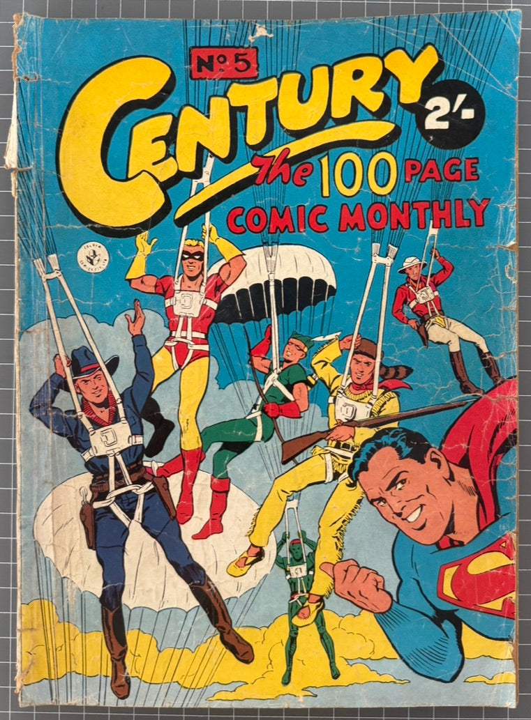 CENTURY THE 100 PAGE COMIC MONTHLY #5 COLOUR COMICS AUSTRALIAN PRE-DECIMAL 1956