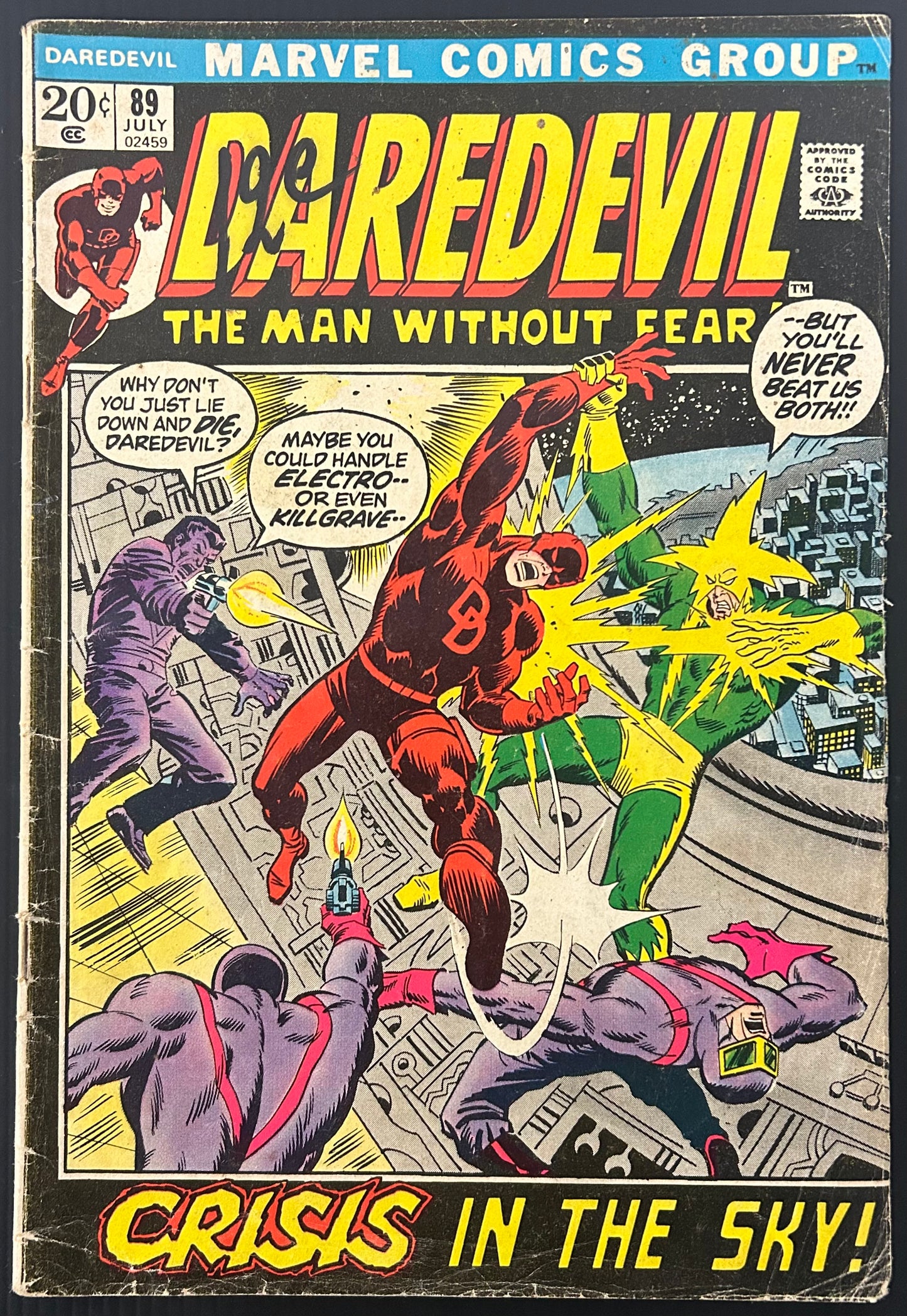DAREDEVIL #89 [MARVEL COMICS] DIRECT 1972 GD/VG