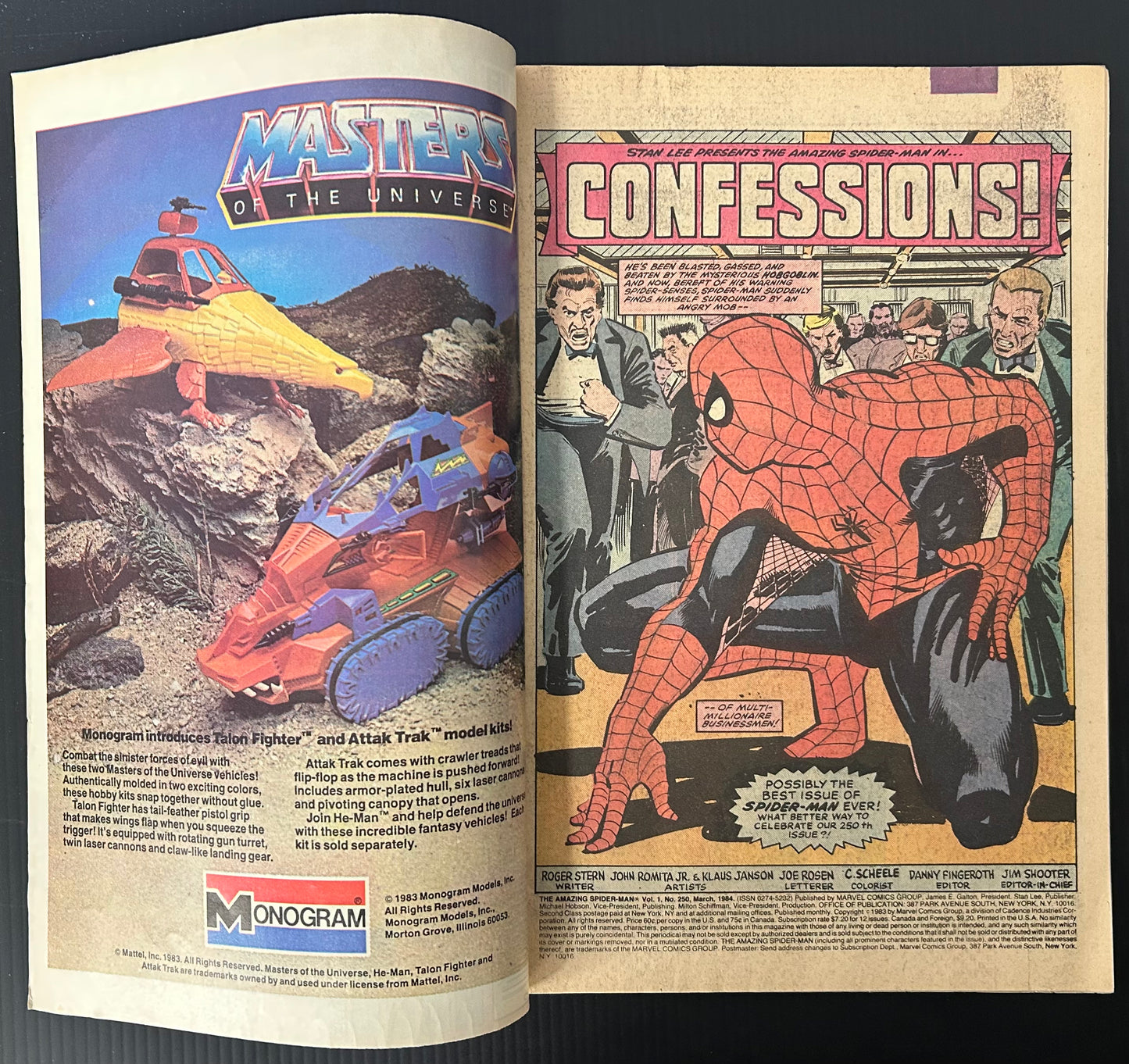 🔑 AMAZING SPIDER-MAN #250 [MARVEL COMICS] *COVER ART FT. HOBGOBLIN* 1984 VG+