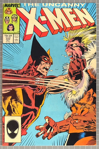 🔑 UNCANNY X-MEN #222 [MARVEL COMICS] DIRECT 1987 FN+
