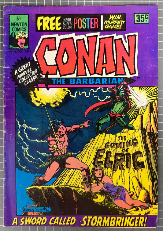 🔑 CONAN THE BARBARIAN #9 + POSTER [NEWTON COMICS] AUSTRALIAN MARVEL 1975
