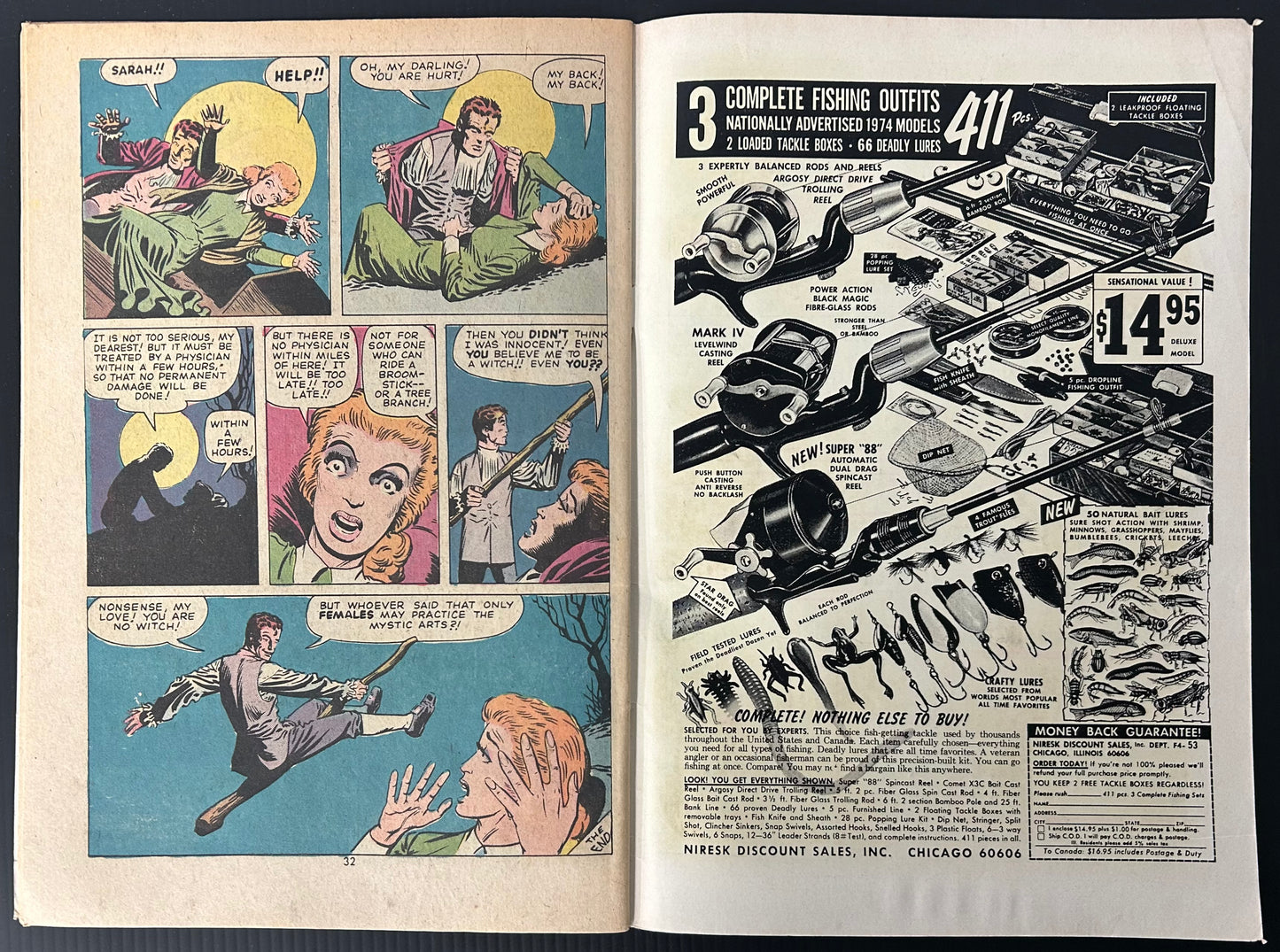 🔑 FRANKENSTEIN #12 [MARVEL COMICS] *FRANKENSTEIN AWAKENS IN PRESENT* 1974 VG+