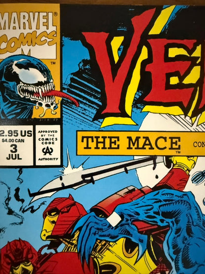 VENOM: THE MACE PARTS 1, 2, 3 [MARVEL COMICS] COMPLETE LIMITED SERIES *SIGNED LIAM SHARP* 1994 NM-