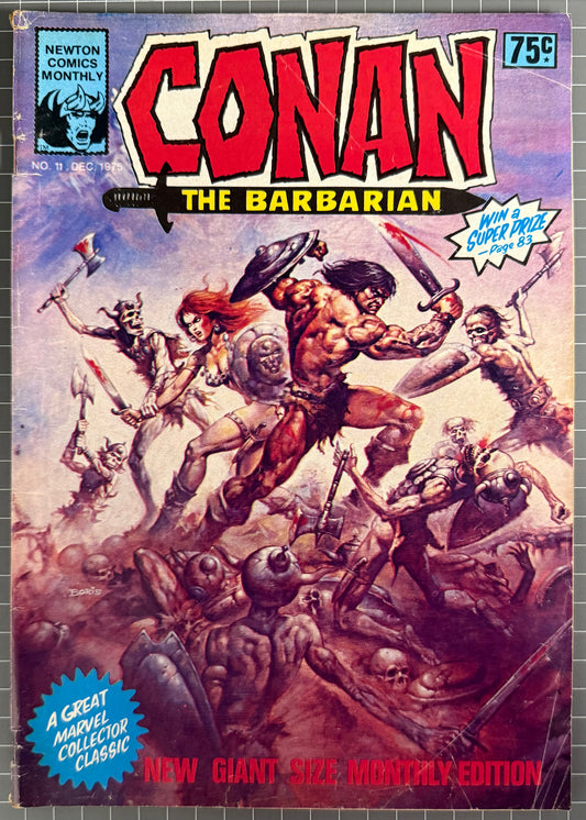 🔑 CONAN THE BARBARIAN #11 + POSTER [NEWTON COMICS] AUSTRALIAN *RED SONJA* 1975