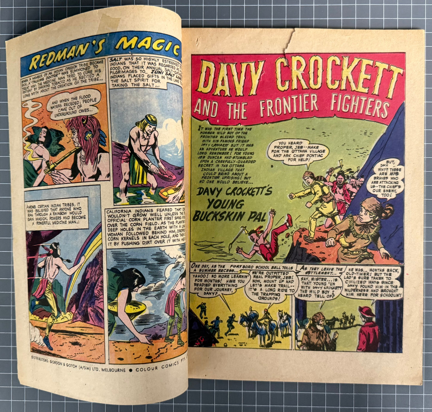 DAVY CROCKETT AND THE FRONTIER FIGHTERS #15 [COLOUR COMICS] AUSTRALIAN 1957
