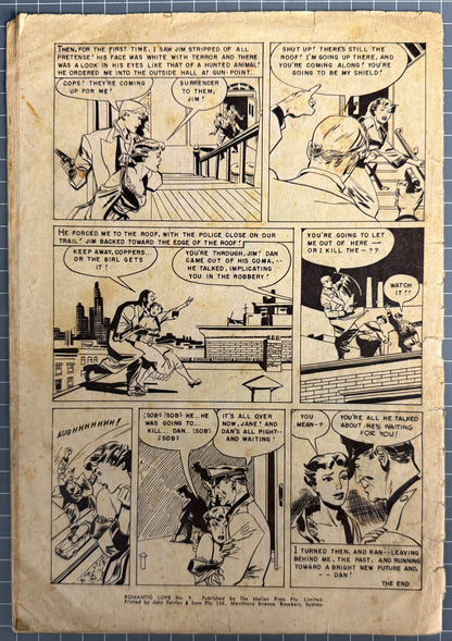 ROMANTIC LOVE #9 (MALIAN PRESS) AUSTRALIAN PRE-DECIMAL COMIC 1955