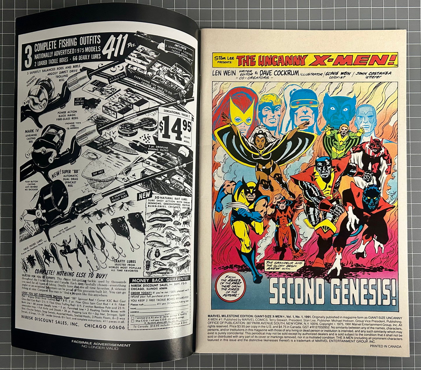 MARVEL MILESTONE EDITION: GIANT-SIZE X-MEN #1 [MARVEL COMICS] DIRECT 1991 VF-
