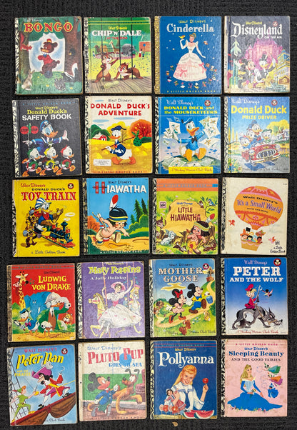 VINTAGE WALT DISNEY LITTLE GOLDEN BOOKS LOT OF 20 AUSTRALIAN HARDCOVER EDITIONS
