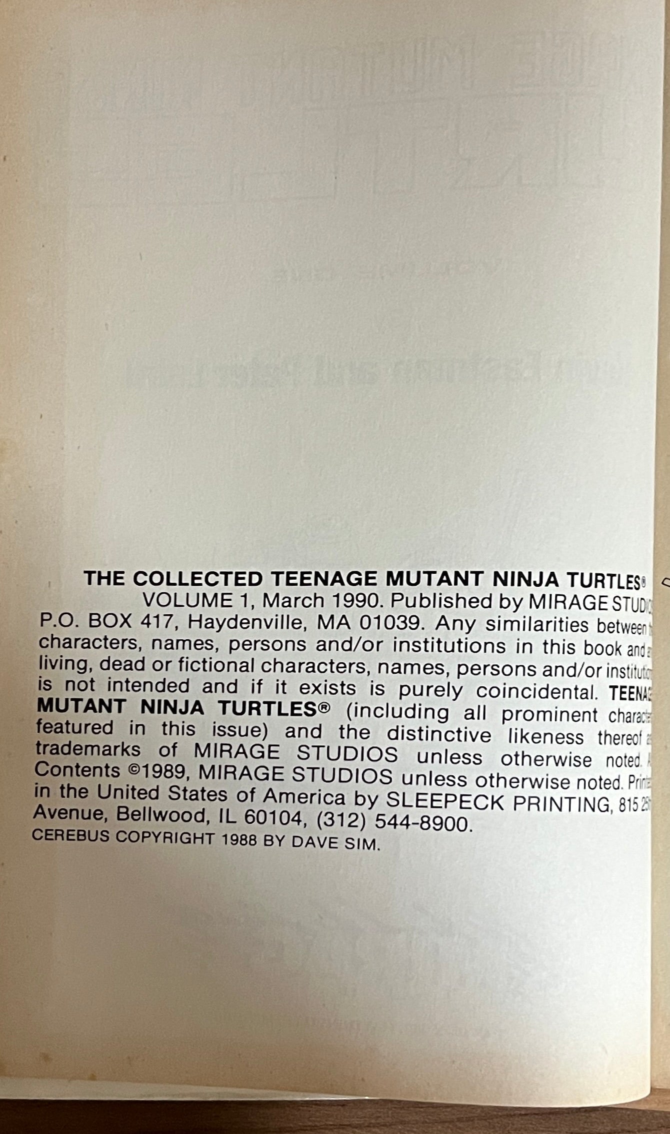 Eastman and Laird's Teenage Mutant Ninja Turtles The Collected Book Vol. One