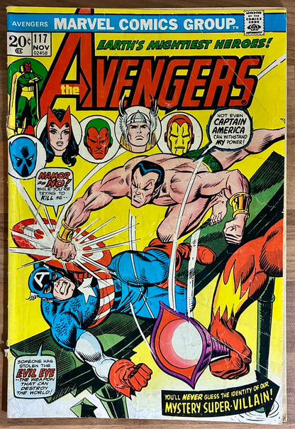 🔑 THE AVENGERS #117 [MARVEL COMIC] *AVENGERS/DEFENDERS WAR* 1973