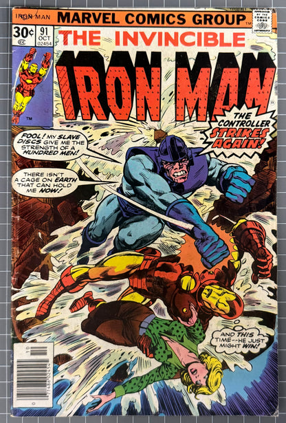 THE INVINCIBLE IRON MAN #91 [MARVEL COMICS] 1976 VG-