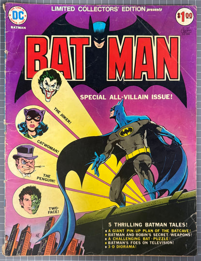 🔑 LIMITED COLLECTOR'S EDITION #C-37: BATMAN [DC] TREASURY COMIC 1975 GD+