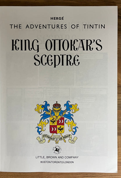 The Adventures of Tintin King Ottokar's Sceptre - Herge, 1974 Little Brown Pubs
