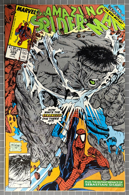 🔑 AMAZING SPIDER-MAN #328 [MARVEL COMICS] *TODD MCFARLANE COVER* 1990 FN+