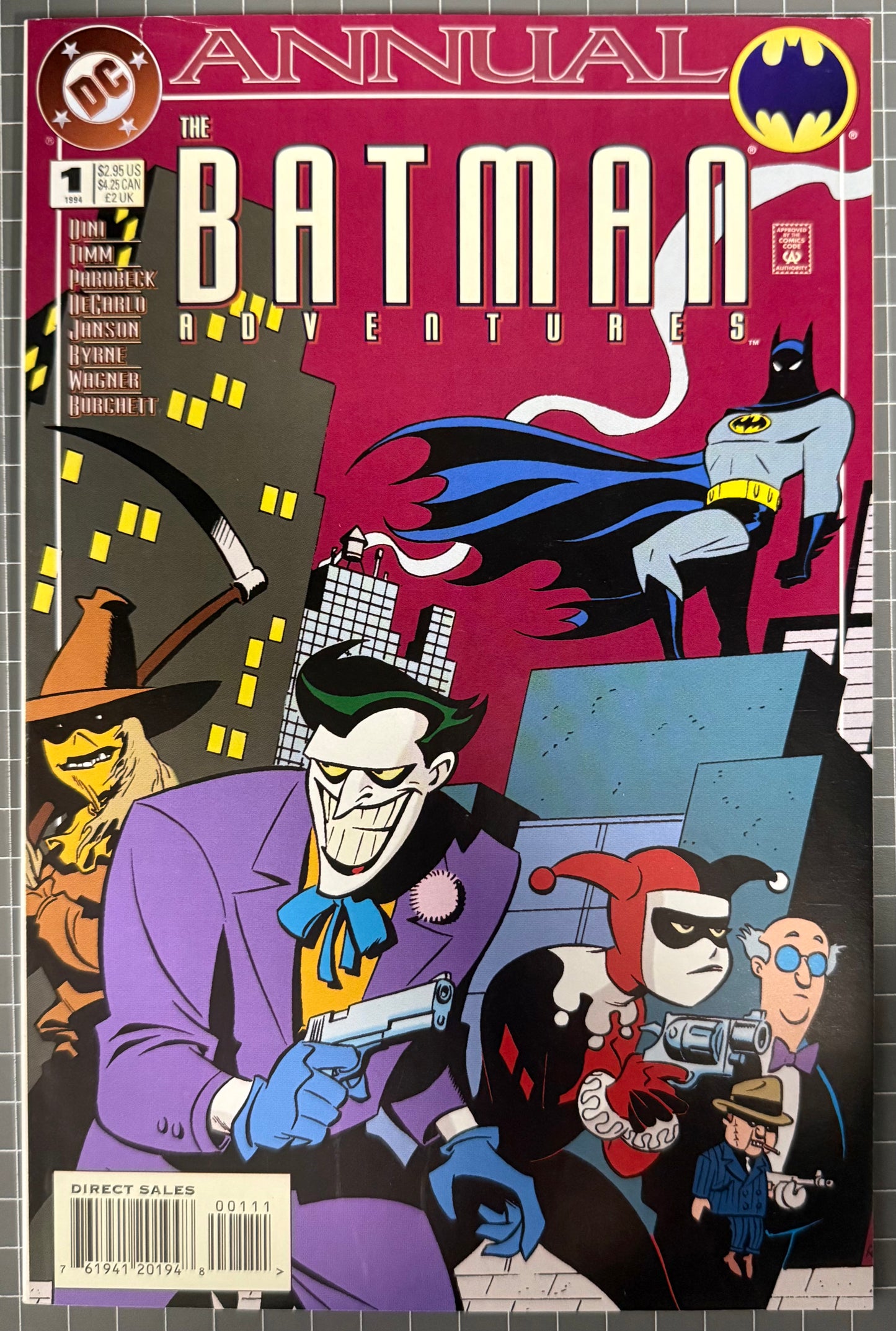 🔑 BATMAN ADVENTURES ANNUAL #1 [DC] COMIC *HARLEY QUINN & JOKER* 1994 FN/VF