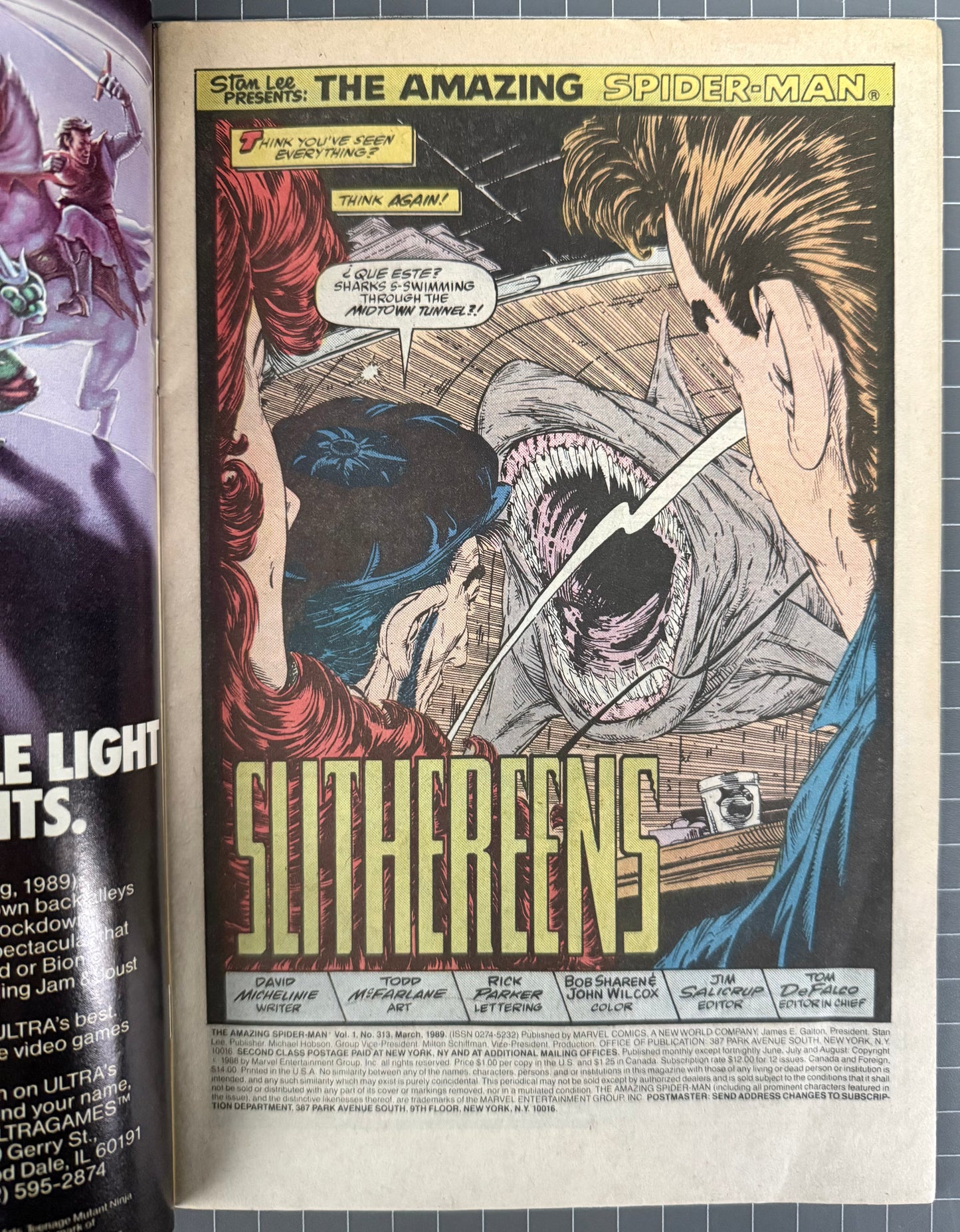 THE AMAZING SPIDER-MAN #313 [MARVEL COMICS] NEWSSTAND 1989 FN