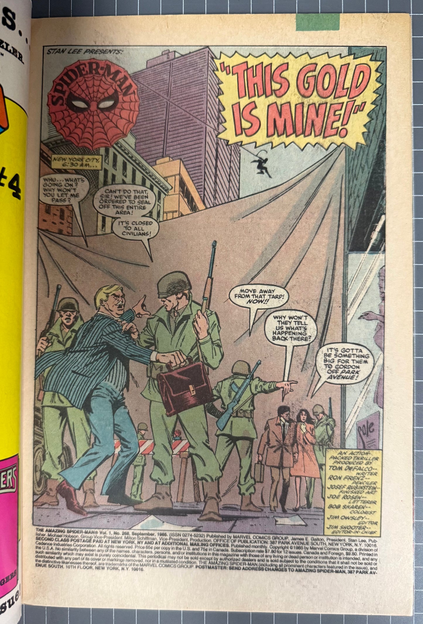 THE AMAZING SPIDER-MAN #268 [MARVEL COMICS] DIRECT 1985 FN/VF