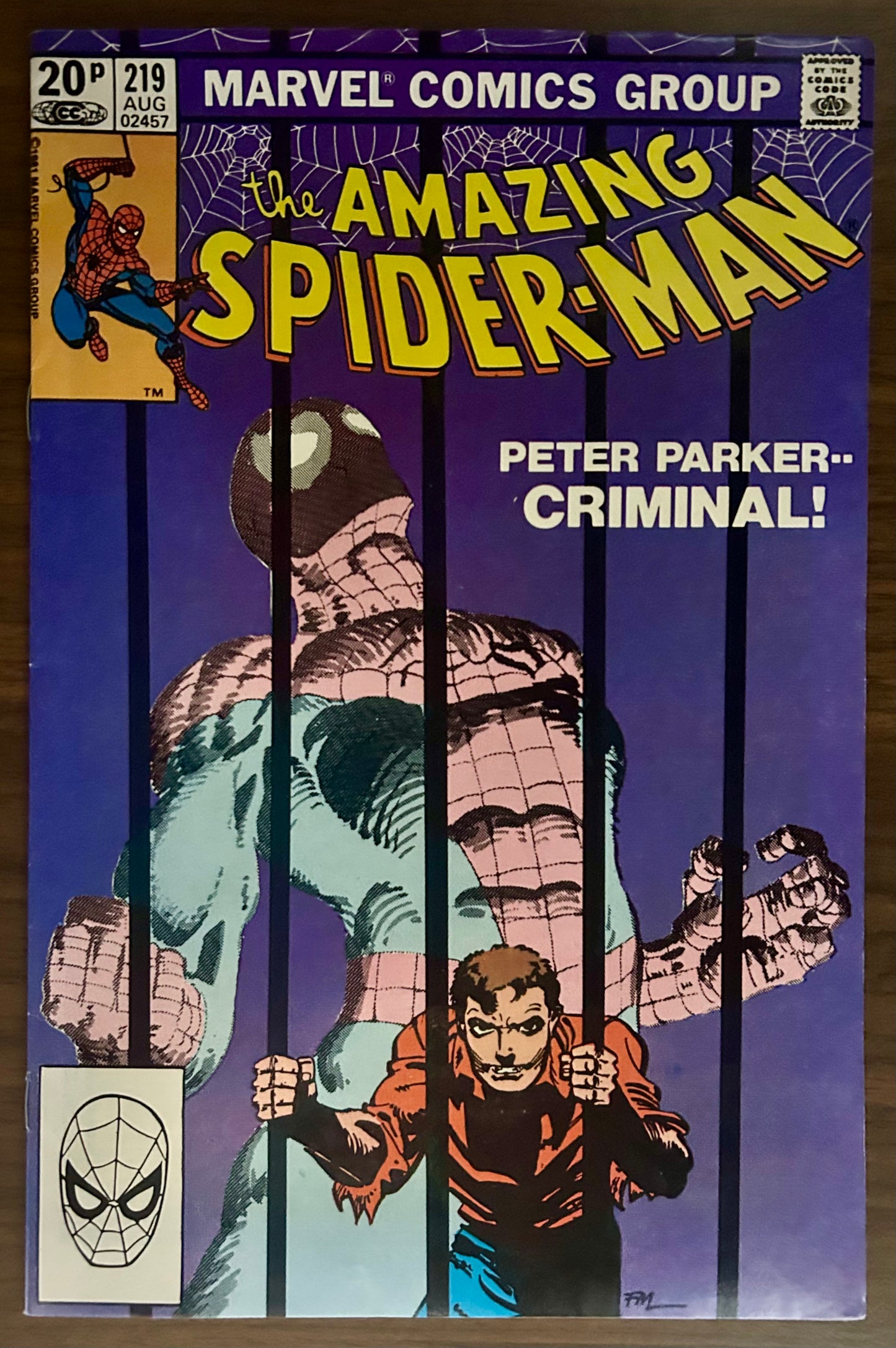 THE AMAZING SPIDER-MAN #219 [MARVEL COMICS] DIRECT 1981 VF