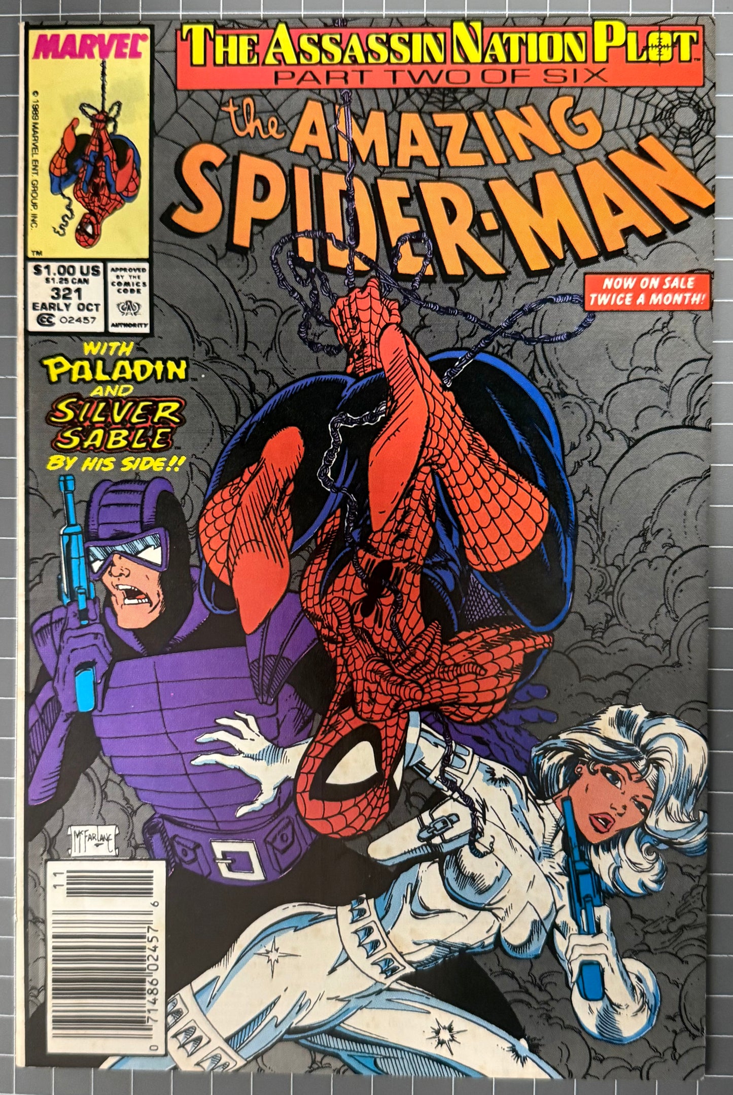 THE AMAZING SPIDER-MAN #321 [MARVEL COMICS] NEWSSTAND 1989 VF-