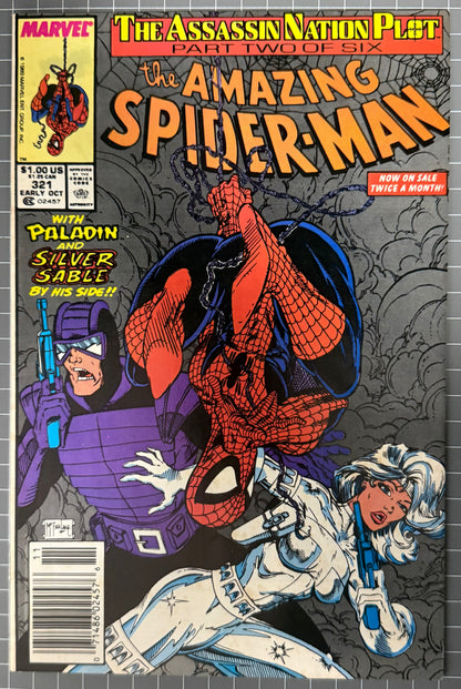THE AMAZING SPIDER-MAN #321 [MARVEL COMICS] NEWSSTAND 1989 VF-