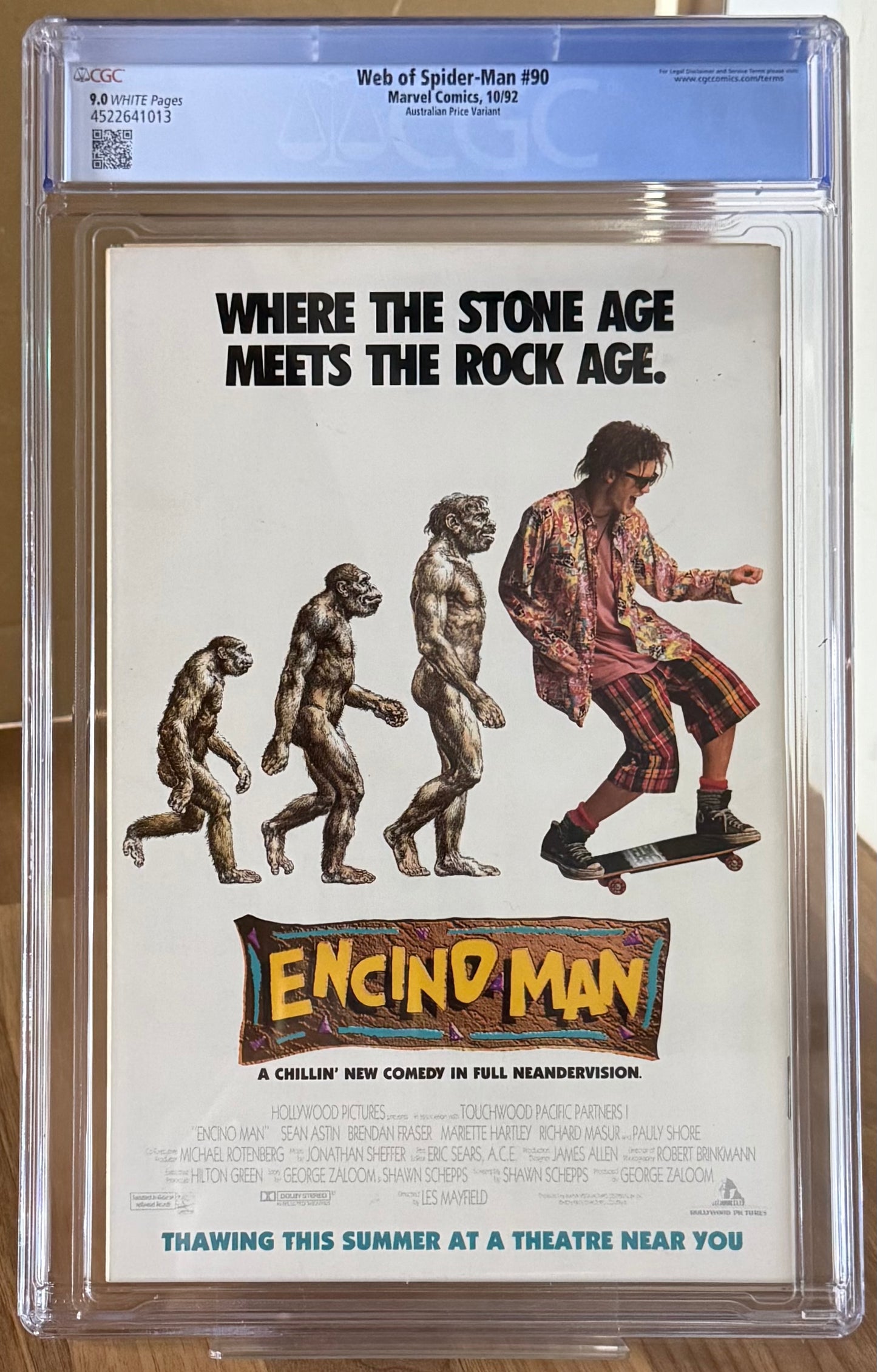 🔑WEB OF SPIDER-MAN #90 CGC 9.0 APV AUSTRALIAN PRICE VARIANT [MARVEL] COMIC 1992