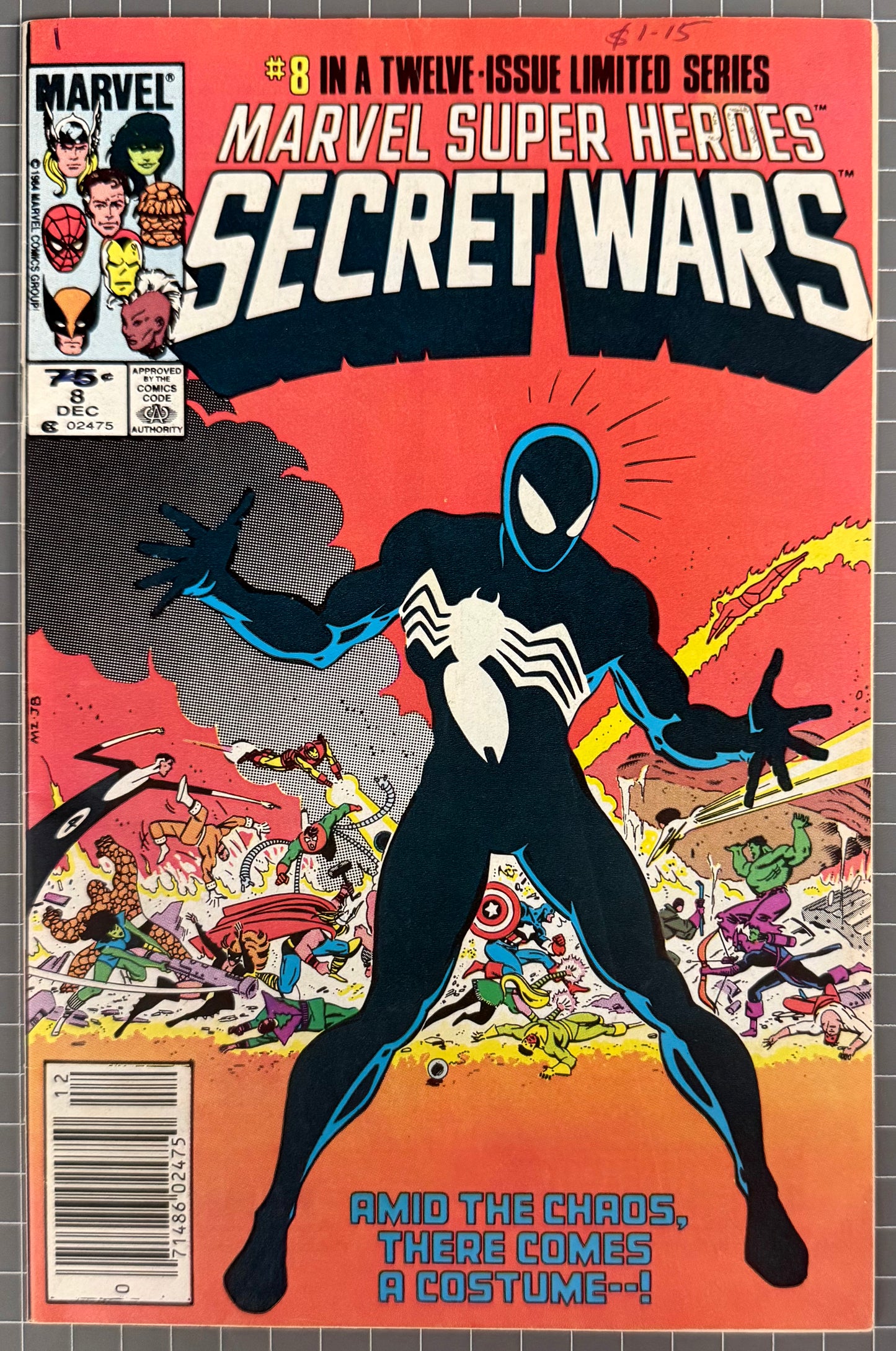 🔑 MARVEL SUPER HEROES SECRET WARS #8 *1ST BLACK SYMBIOTE COSTUME* 1984 VG/FN