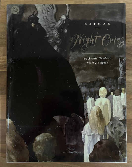 Batman Night Cries by Archie Goodwin,  INSCRIBED+ SKETCH HC/Dj 1992 1st *RARE*