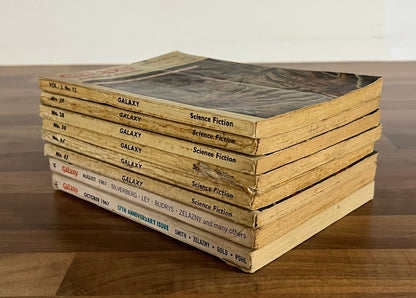 8 x Galaxy Science Fiction Magazines 1954-1967 Vintage British/US Eds Asimov