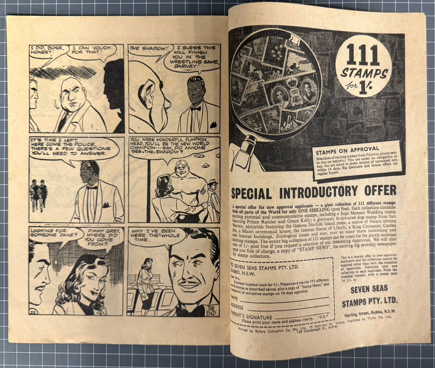 THE SHADOW #103 [TRICHO] AUSTRALIAN PRE-DECIMAL COMIC 1963