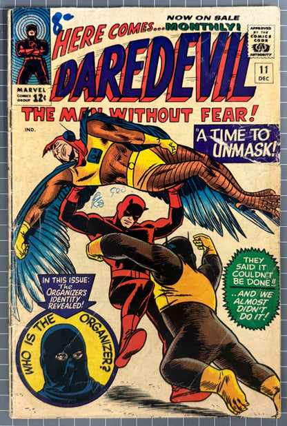 DAREVDEVIL #11 [MARVEL COMICS] DIRECT 1965 GD