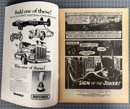 🔑 THE SIGN OF THE JOKER (MURRAY PUBLISHERS) AUSTRALIAN 96 PAGES COMIC 1982