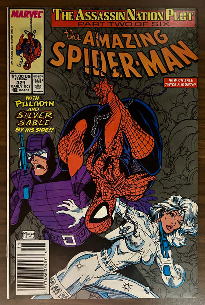 THE AMAZING SPIDER-MAN #321 [MARVEL COMICS] NEWSSTAND 1989