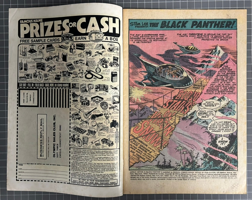JUNGLE ACTION #12 [MARVEL COMICS] DIRECT 1974