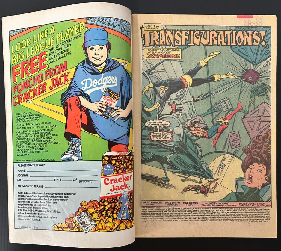 THE UNCANNY X-MEN #165 [MARVEL COMICS] DIRECT 1983 VG/FN
