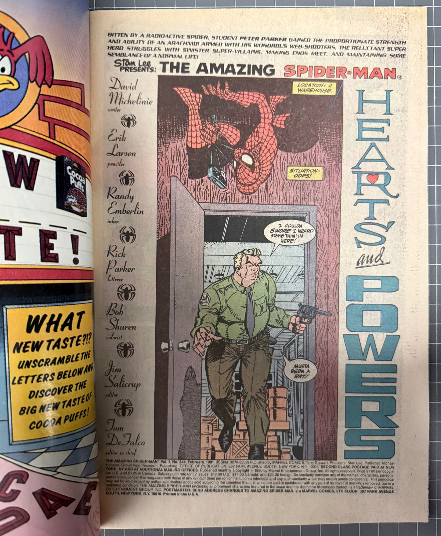 🔑 AMAZING SPIDER-MAN #344 (MARVEL) COMIC *1ST APP. CLETUS KASADY [CARNAGE] 1991 VF
