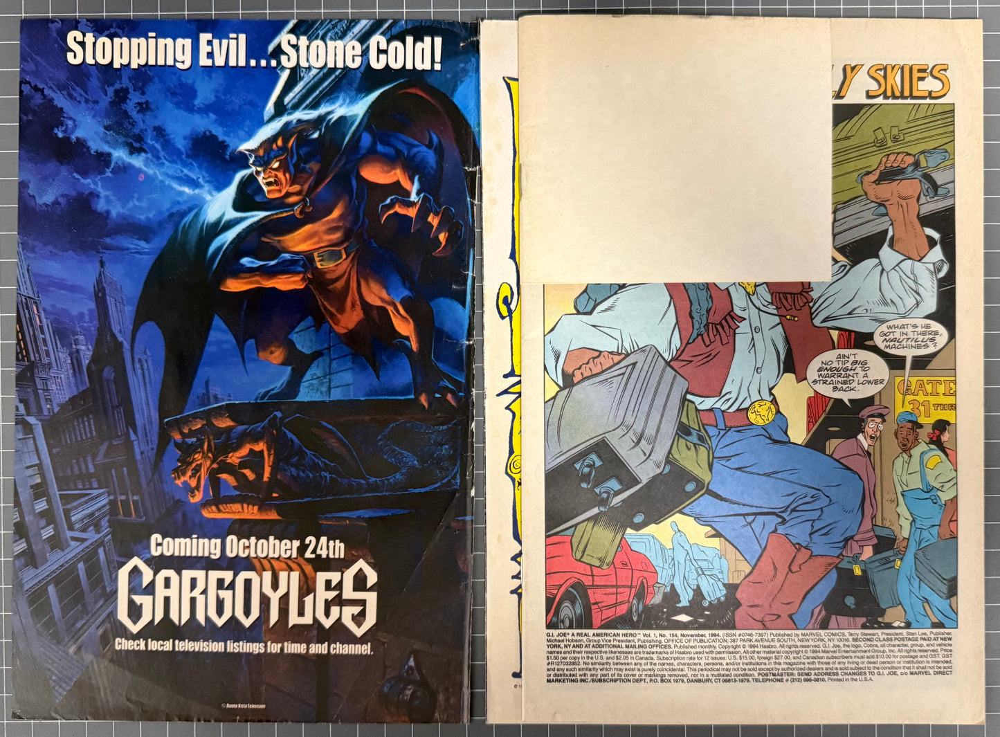 🔑 G.I. JOE: A REAL AMERICAN HERO #154 + INSERT [MARVEL COMICS] DIRECT 1994 GD-
