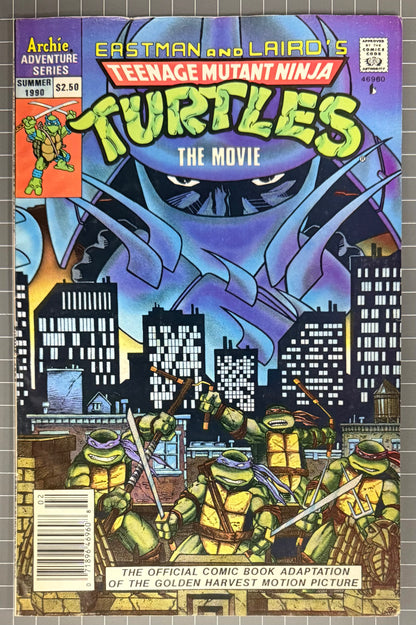 TEENAGE MUTANT NINJA TURTLES ADVENTURES: MOVIE ADAPTATION [ARCHIE] 1990 VG/FN