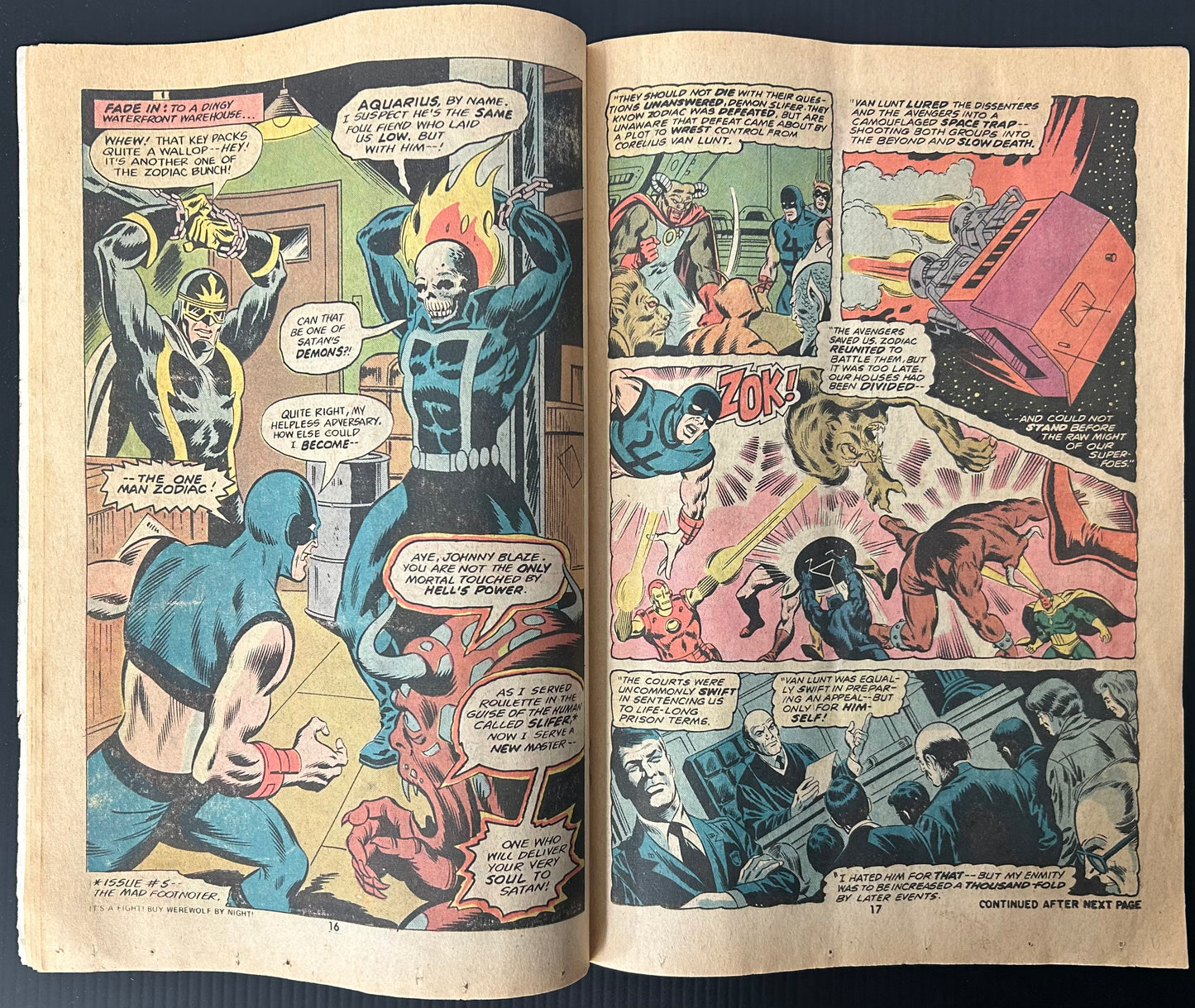 GHOST RIDER #7 [MARVEL COMICS] DIRECT 1974 GD/VG
