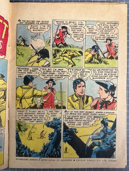 DAVY CROCKETT AND THE FRONTIER FIGHTERS #8 [COLOUR COMICS] AUSTRALIAN 1956