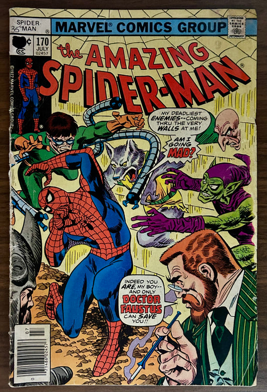 THE AMAZING SPIDER-MAN #170 [MARVEL COMICS] NEWSSTAND 1977