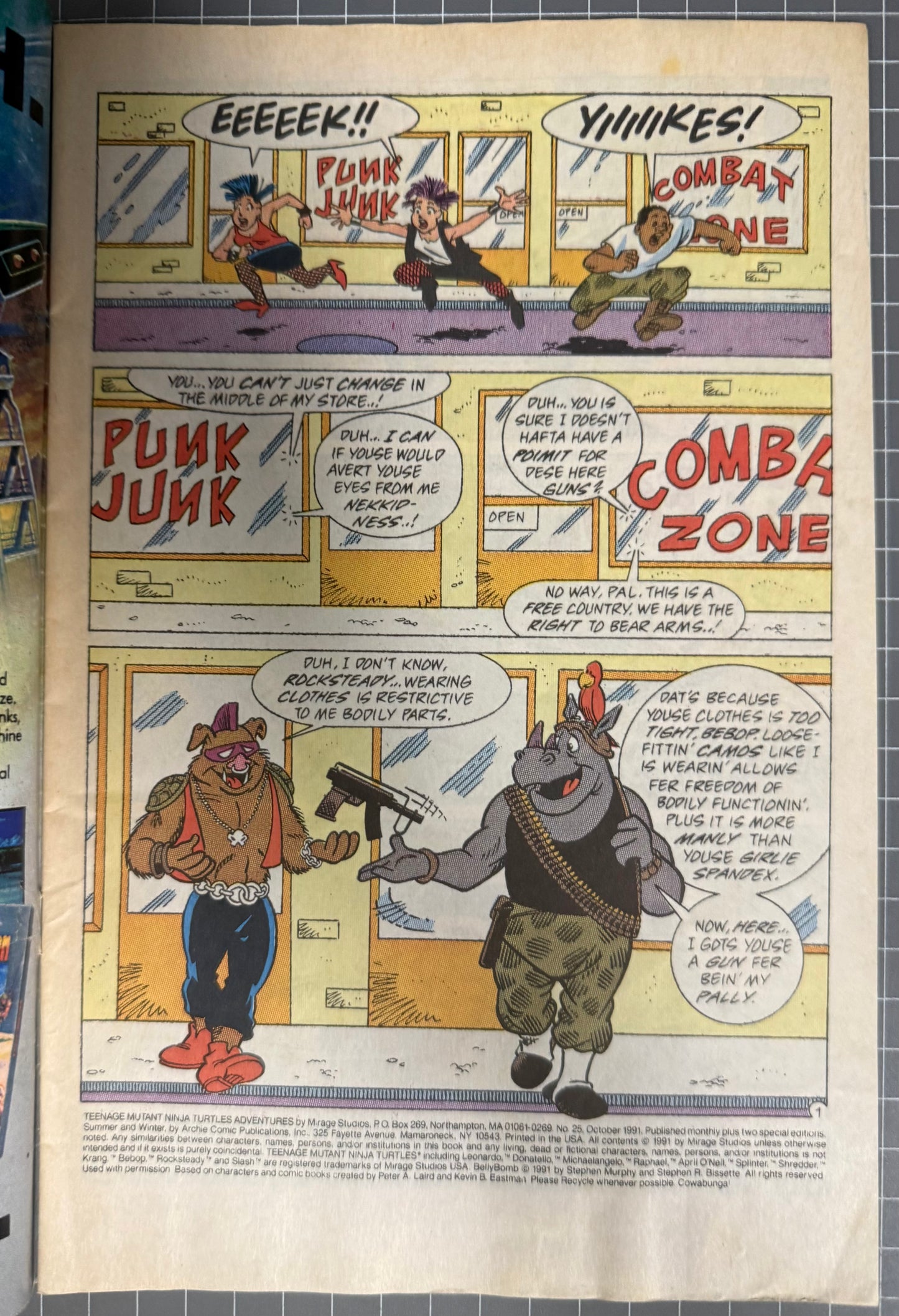 TEENAGE MUTANT NINJA TURTLES ADVENTURES #25 [ARCHIE] NEWSSTAND COMIC 1991 VG/FN