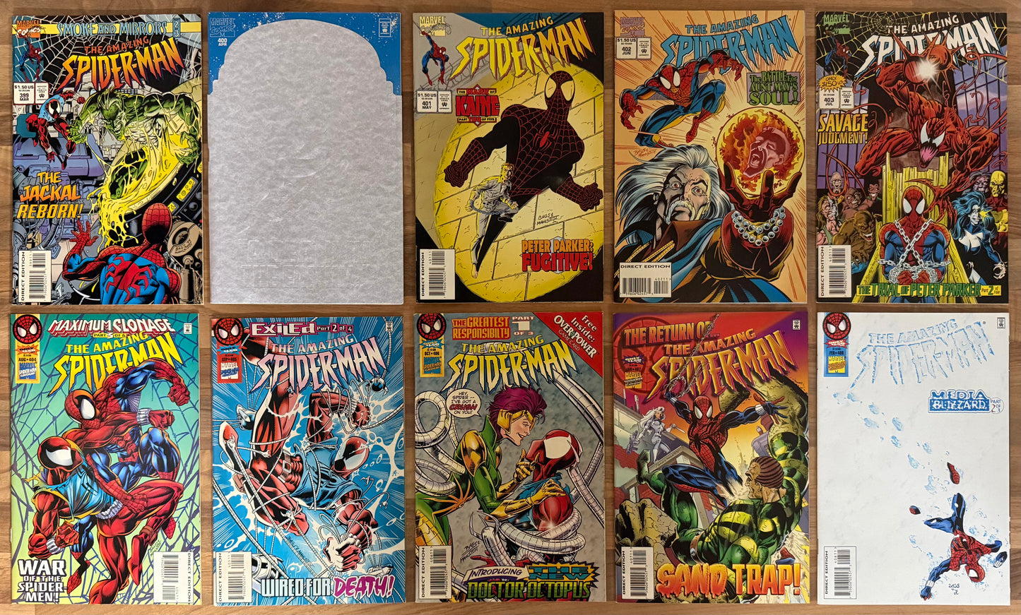 🔑 AMAZING SPIDER-MAN COMPLETE #399-408 [MARVEL COMICS] LOT 10 DIRECT HIGH GRADE