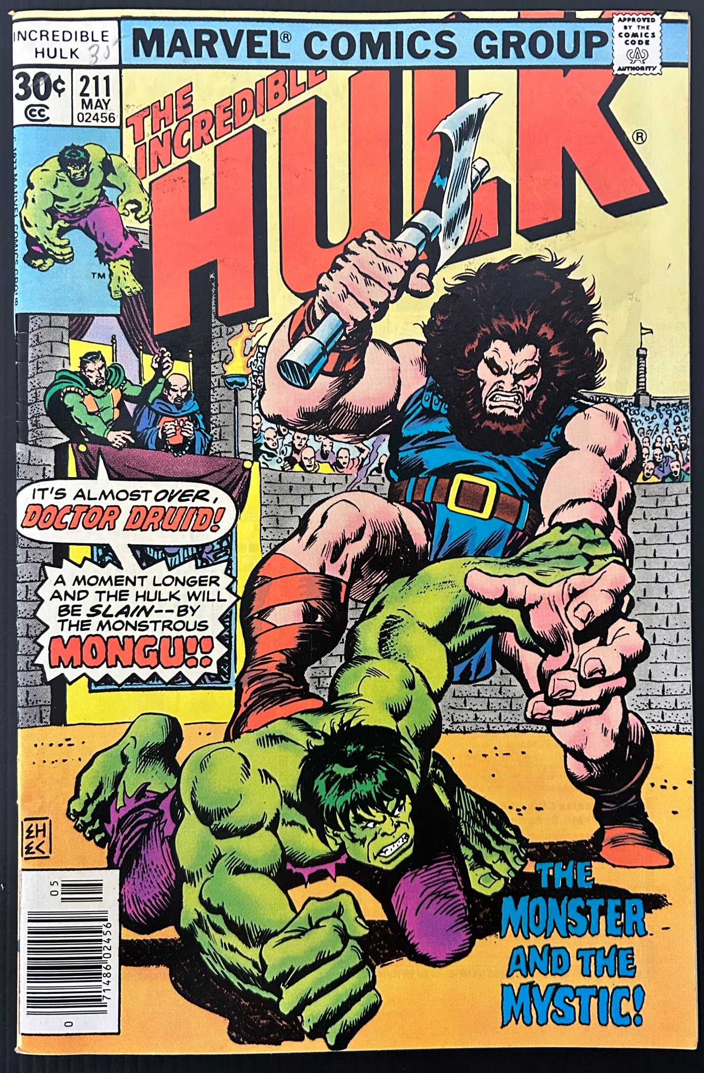 THE INCREDIBLE HULK #211 [MARVEL COMICS] NEWSSTAND 1977 FN/VF