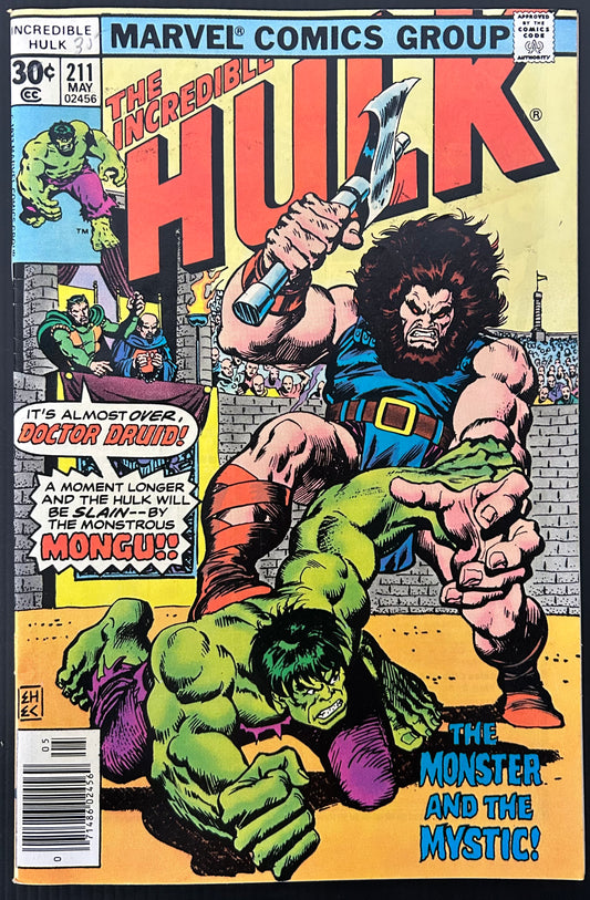 THE INCREDIBLE HULK #211 [MARVEL COMICS] NEWSSTAND 1977 FN/VF