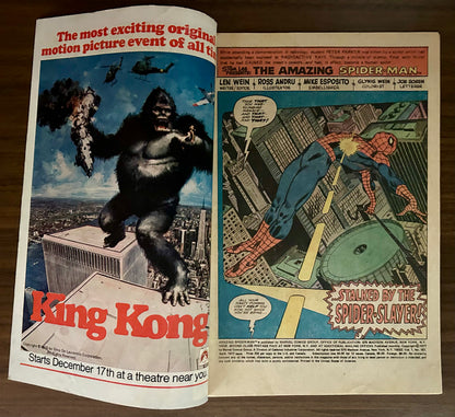 🔑 THE AMAZING SPIDER-MAN #167 [MARVEL COMICS] *WILL O' THE WISP DEBUT* 1977