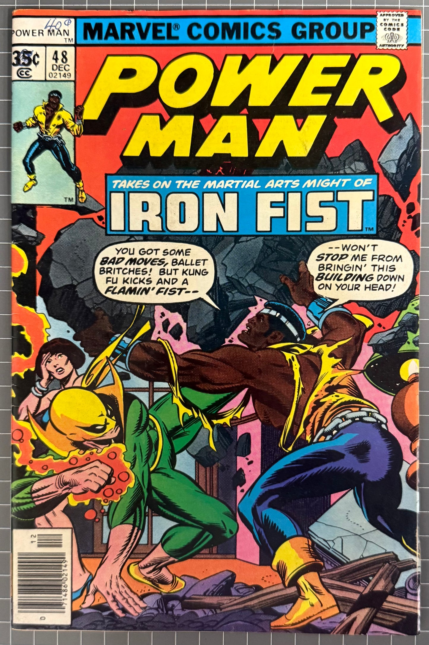 🔑 POWER MAN #48 [MARVEL COMICS] *POWER MAN AND IRON FIST TEAM-UP* 1977 FN