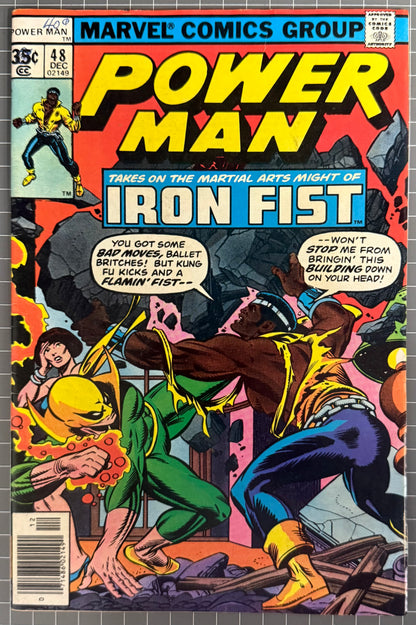 🔑 POWER MAN #48 [MARVEL COMICS] *POWER MAN AND IRON FIST TEAM-UP* 1977 FN